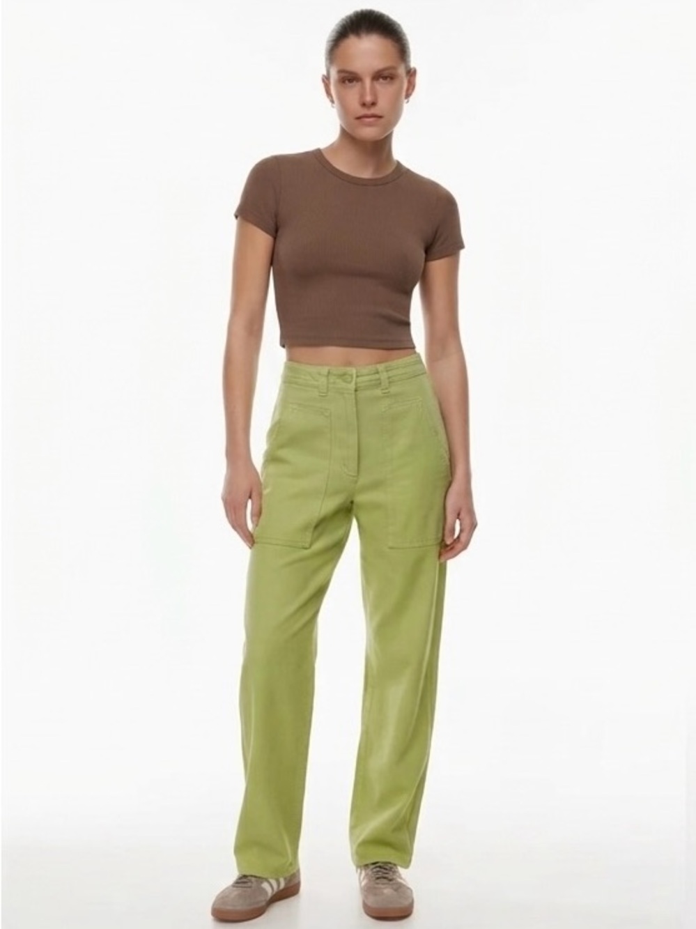 RARE Aritzia Wilfred Free Back-Pocket Utility Pants Green 2 / 26